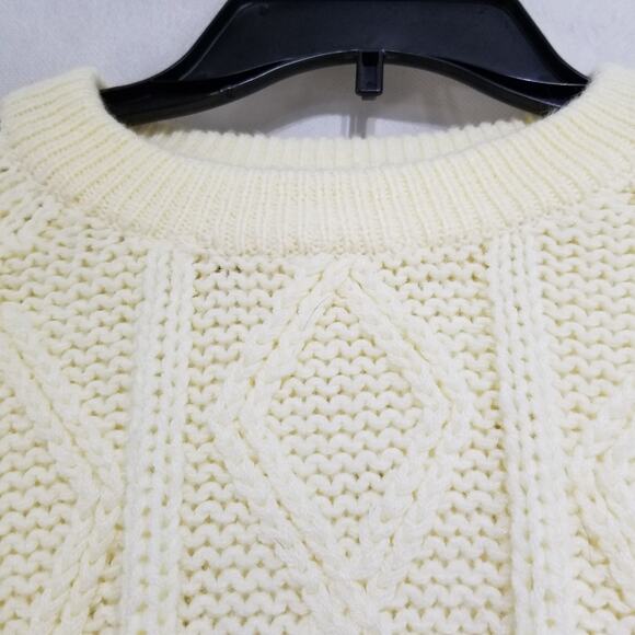 Vintage Blake & Manley Cable Knit Sweater Crew Neck Acrylic No Size Tag - Picture 2 of 10